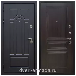 Двери МДФ для квартиры, Дверь входная Армада Эврика МДФ 10 мм ФЛ-58 / МДФ 6 мм ФЛ-243 Эковенге с усиленной коробкой