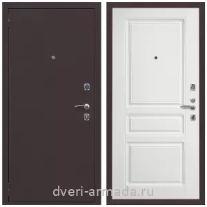 Входные металлические двери в Московской области, Дверь входная Армада Комфорт Антик медь / МДФ 16 мм ФЛ-243 Белый матовый