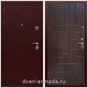 Входные металлические двери в Московской области, Дверь входная Армада Люкс ТАнтик медь / МДФ 16 мм ФЛ-57 Дуб шоколад