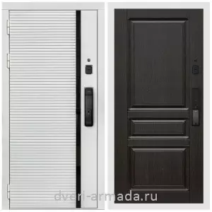 Входные двери 960х2050, Умная входная смарт-дверь Армада Каскад WHITE МДФ 10 мм Kaadas K9 / МДФ 16 мм ФЛ-243 Венге