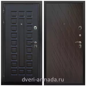 Двери МДФ для квартиры, Дверь входная Армада Триумф МДФ 16 мм ФЛ-183 / МДФ 16 мм ФЛ-86 Венге структурный
