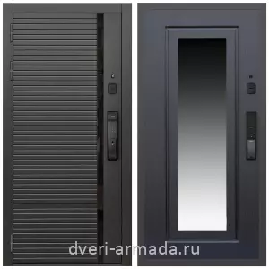 Красивые входные двери, Умная входная смарт-дверь Армада Каскад BLACK МДФ 10 мм Kaadas K9 / МДФ 16 мм ФЛЗ-120 Венге
