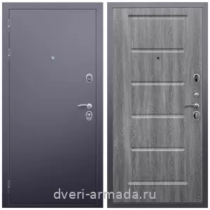 Входные двери лофт, Дверь входная Армада Люкс Антик серебро / МДФ 16 мм ФЛ-39 Дуб Филадельфия графит