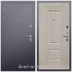 Входные двери с двумя петлями, Дверь входная Армада Люкс Антик серебро / МДФ 6 мм ФЛ-2 Дуб белёный от производителя в коттедж с теплоизоляцией