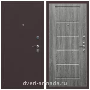 Правые входные двери, Дверь входная Армада Комфорт Антик медь / МДФ 16 мм ФЛ-39 Дуб Филадельфия графит