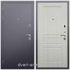Входные двери с двумя петлями, Недорогая дверь входная в квартиру Армада Люкс Антик серебро / МДФ 6 мм ФЛ-243 Лиственница беж