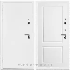 Входные двери Йошкар-Ола, Дверь входная Армада Оптима Белая шагрень / МДФ 16 мм ФЛ-117 Белый матовый