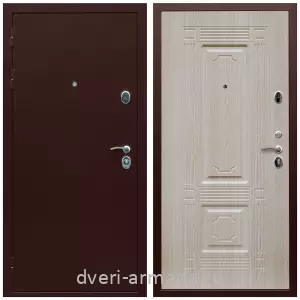 Антивандальные для квартир, Дверь входная Армада Люкс Антик медь / МДФ 16 мм ФЛ-2 Дуб беленый