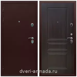 Входные двери МДФ для офиса, Дверь входная Армада Люкс Антик медь / МДФ 6 мм ФЛ-243 Эковенге наружная с утеплением в частный дом