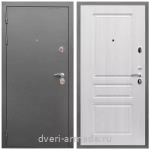 4 контура, Дверь входная Армада Оптима Антик серебро / МДФ 16 мм ФЛ-243 Дуб белёный