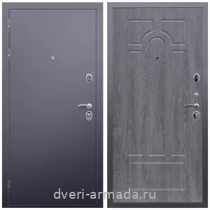 Входные двери с двумя петлями, Дверь входная железная Армада Люкс Антик серебро / МДФ 6 мм ФЛ-58 Дуб Филадельфия графит на заказ со вставкой