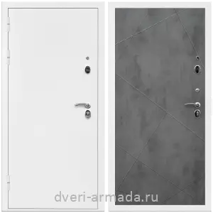 Входные двери лофт, Дверь входная Армада Оптима Белая шагрень / МДФ 10 мм ФЛ-291 Бетон темный