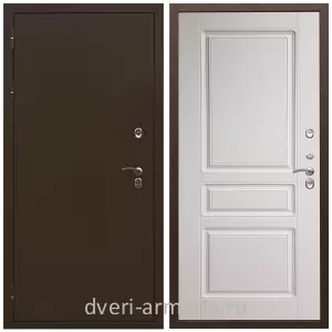 Двери в деревянный дом, Дверь входная уличная в дом Армада Термо Молоток коричневый/ МДФ 16 мм ФЛ-243 Ясень белый