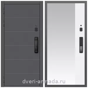 Входные металлические двери в Московской области, Дверь входная Армада Роуд МДФ 10 мм Kaadas K9 / МДФ 16 мм ФЛЗ Панорама-1 Белый матовый