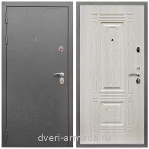 Для застройщика, Дверь входная Армада Оптима Антик серебро / МДФ 6 мм ФЛ-2 Дуб белёный