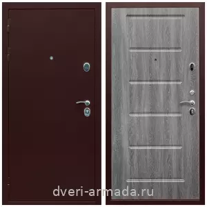 Современные входные двери, Дверь входная в квартиру Армада Люкс Антик медь / МДФ 16 мм ФЛ-39 Дуб Филадельфия графит эконом с замками для застройщика