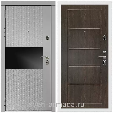 Дверь входная Армада Престиж Белая шагрень МДФ 16 мм Милк рикамо софт / ФЛ-39 Венге