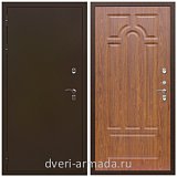 Входные двери для подъезда, Дверь входная утепленная для загородного дома Армада Термо Молоток коричневый/ ФЛ-58 Морёная береза с шумоизоляцией