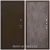 Для дачи, Дверь входная утепленная в частный дом Армада Термо Молоток коричневый/ ФЛ-291 Бетон темный морозостойкая