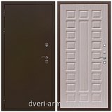 Белые с терморазрывом , Дверь входная утепленная для загородного дома Армада Термо Молоток коричневый/ ФЛ-183 Сандал белый от производителя
