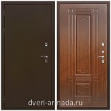 Уличные, Дверь входная утепленная для загородного дома Армада Термо Молоток коричневый/ ФЛ-2 Мореная береза