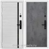 Умная входная смарт-дверь Армада Каскад WHITE МДФ 10 мм Kaadas S500 / МДФ 10 мм ФЛ-291 Бетон темный