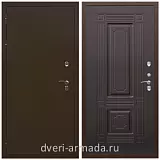 Дверь входная железная в квартиру Армада Термо Молоток коричневый/ МДФ 16 мм ФЛ-2 Венге минвата от производителя в коридор простая в подъезд