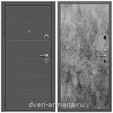 Дверь входная Армада Роуд МДФ 10 мм / МДФ 6 мм ПЭ Цемент темный